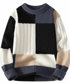 Color Blocked Knitted Sweater