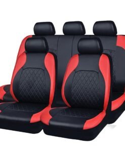 Alternative view of Luxury Premium All Season Quited PU Leather Waterproof Universal 5 Seater Fit Sedan Car Seat Cover with Pillows