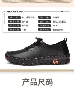 Alternative view of High Quality Leather Flat New Spring Casual comfortable ladies Shoe
