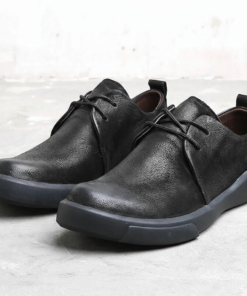 Alternative view of Vintage Men Business Casual Leather Shoe Breathable Soft Bottom Low-Top Footwear
