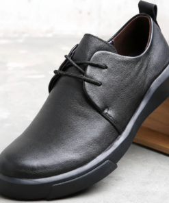 Vintage Men Business Casual Leather Shoe Breathable Soft Bottom Low-Top Footwear