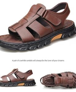 Alternative view of Premium Italian-Style Genuine Leather Ergonomic Outdoor Sandals