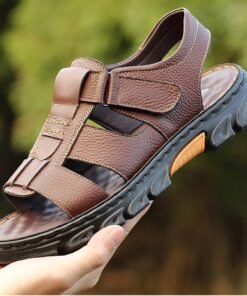 Premium Italian-Style Genuine Leather Ergonomic Outdoor Sandals