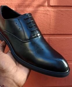 Black Italian Design Pure Leather Oxford Official And Casual Shoes
