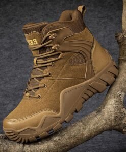 Hiking Shoes Men Waterproof Light Trekking Shoes Men Ankle Mountaineering Shoes Non-Slip Comfortable Outdoor Shoes Men for Sport Hiking & Combat Boots