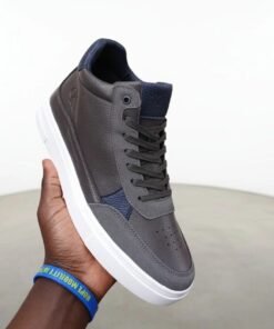 CK Premium Leather High Cut Sneakers