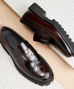 Alternative view of Men's Lug Sole Leather Brogue Moccasins